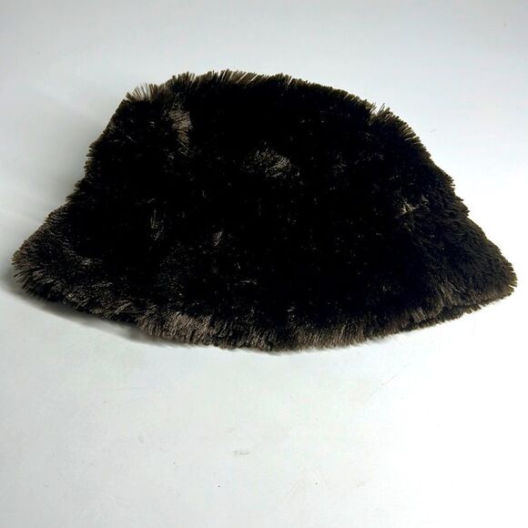 Kenneth Cole Faux Fur Bucket Hat Excellent Condition Brown - Picture 1 of 8